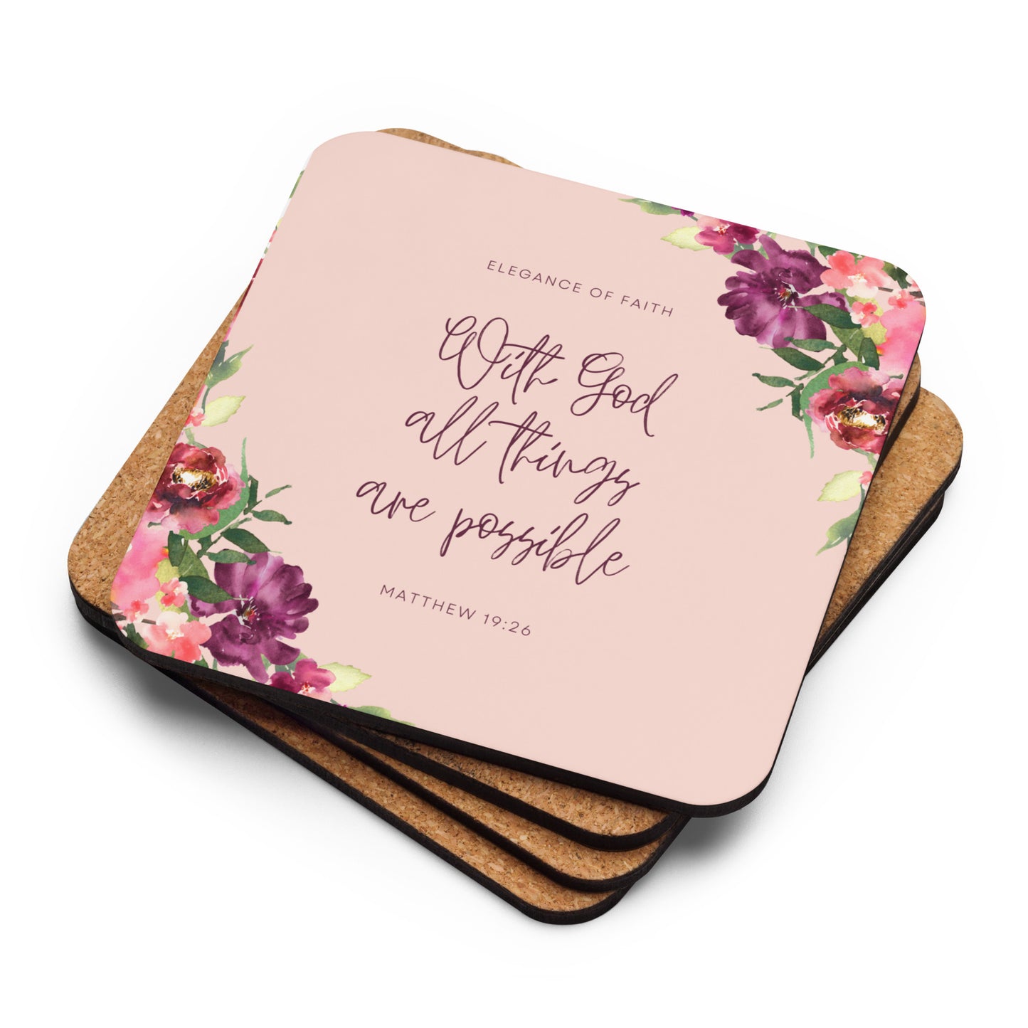 Faith Cork-back coaster