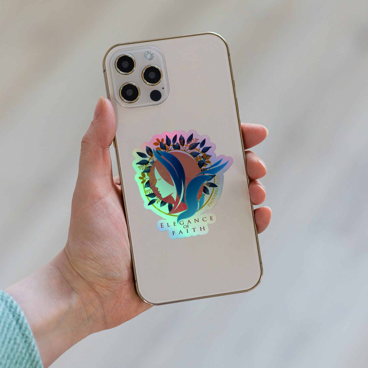 "Elegance of Faith" Holographic stickers