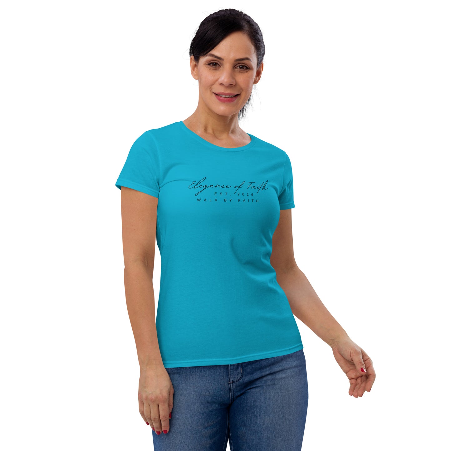 Elegance of Faith - Est. 2016 Women's short sleeve t-shirt