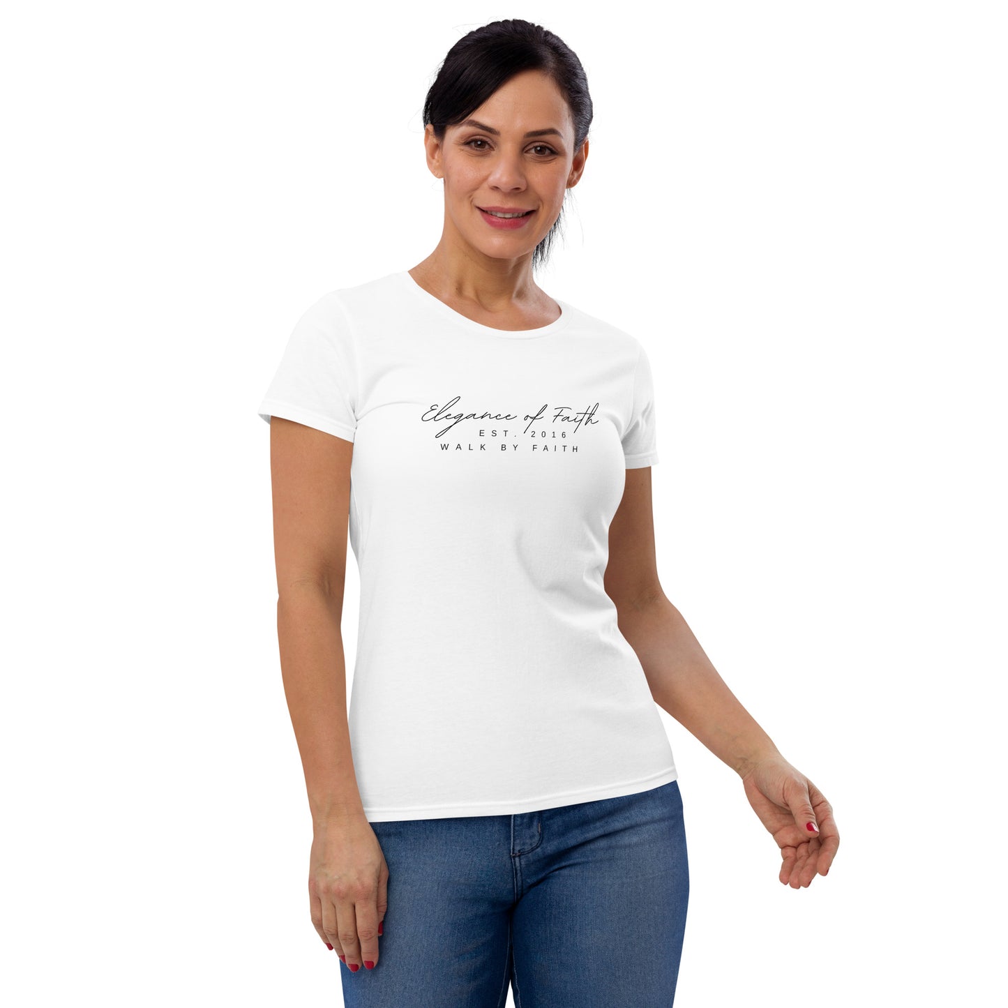 Elegance of Faith - Est. 2016 Women's short sleeve t-shirt