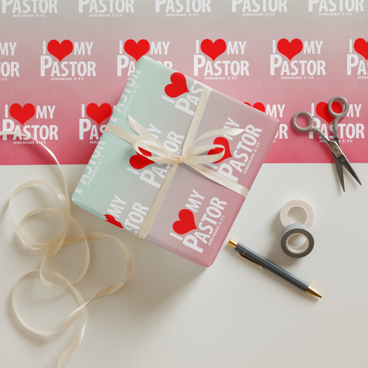 Wrapping paper sheets (I Love My Pastor)