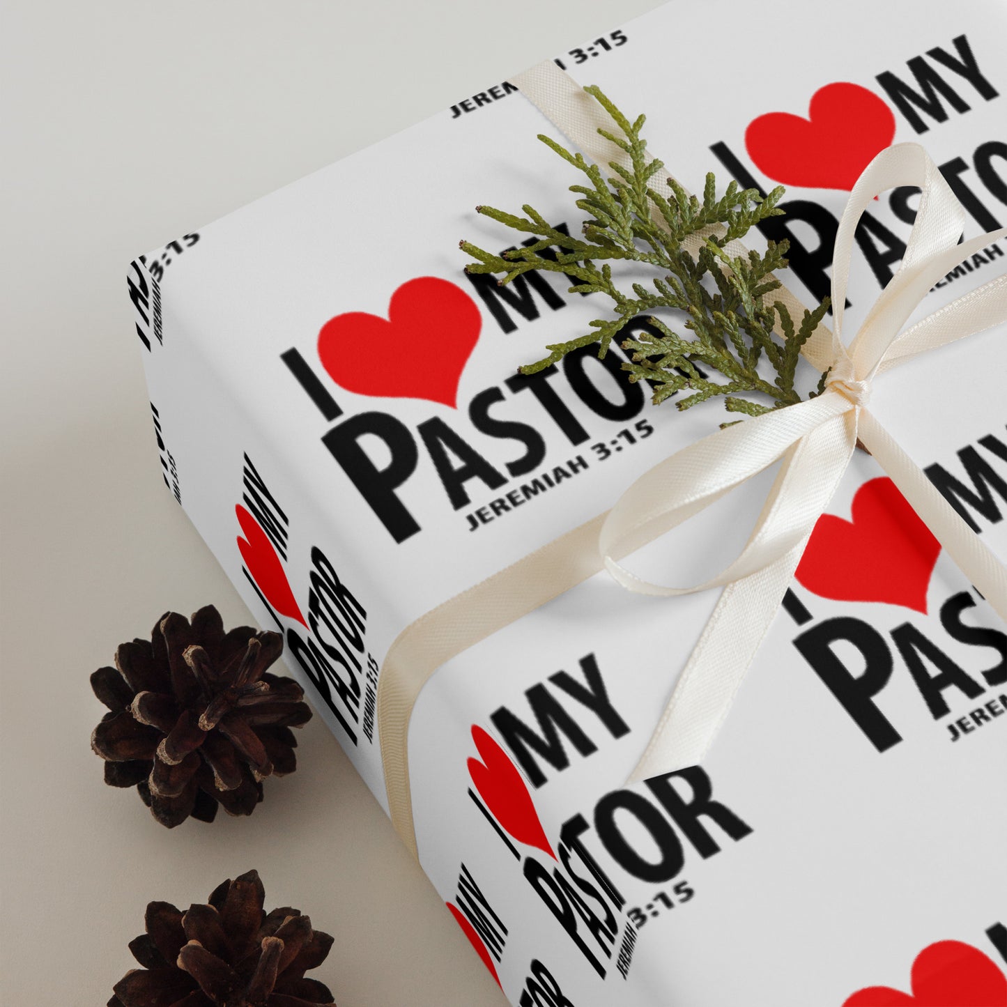 Wrapping paper sheets (I Love My Pastor)