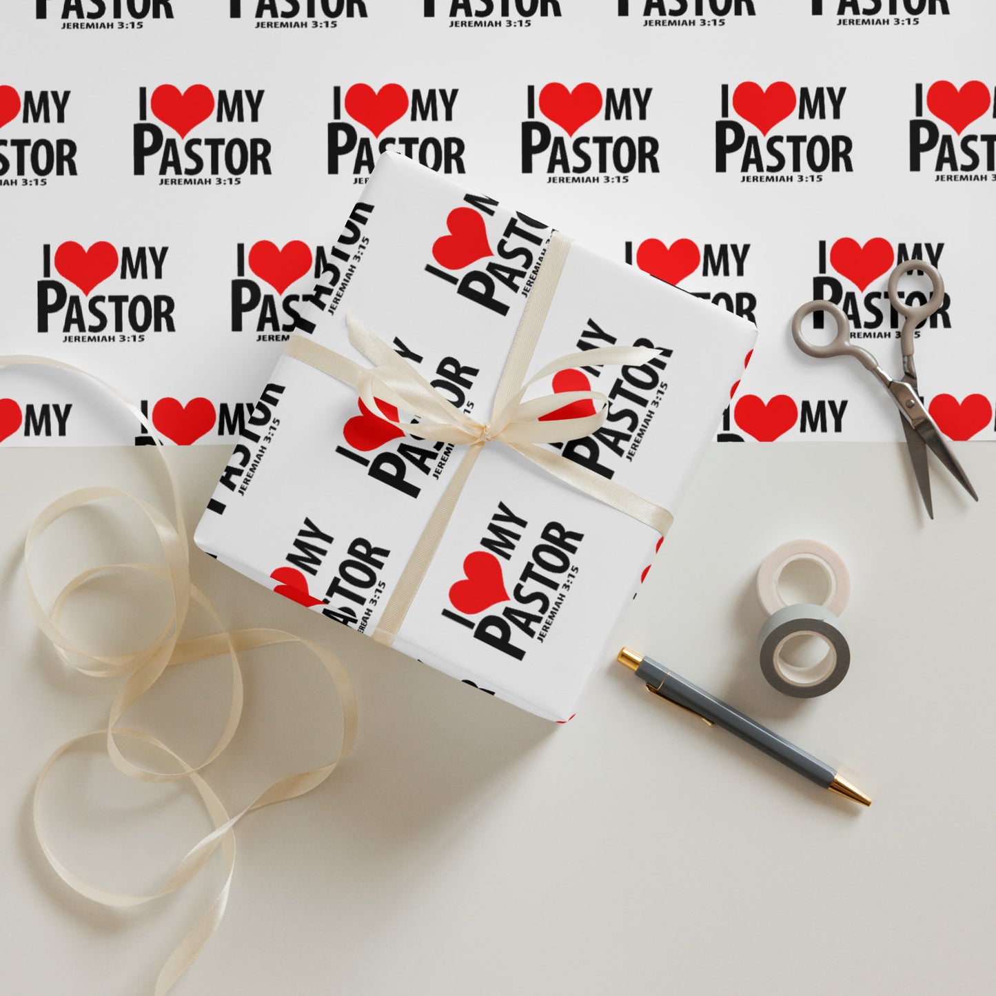 Wrapping paper sheets (I Love My Pastor)