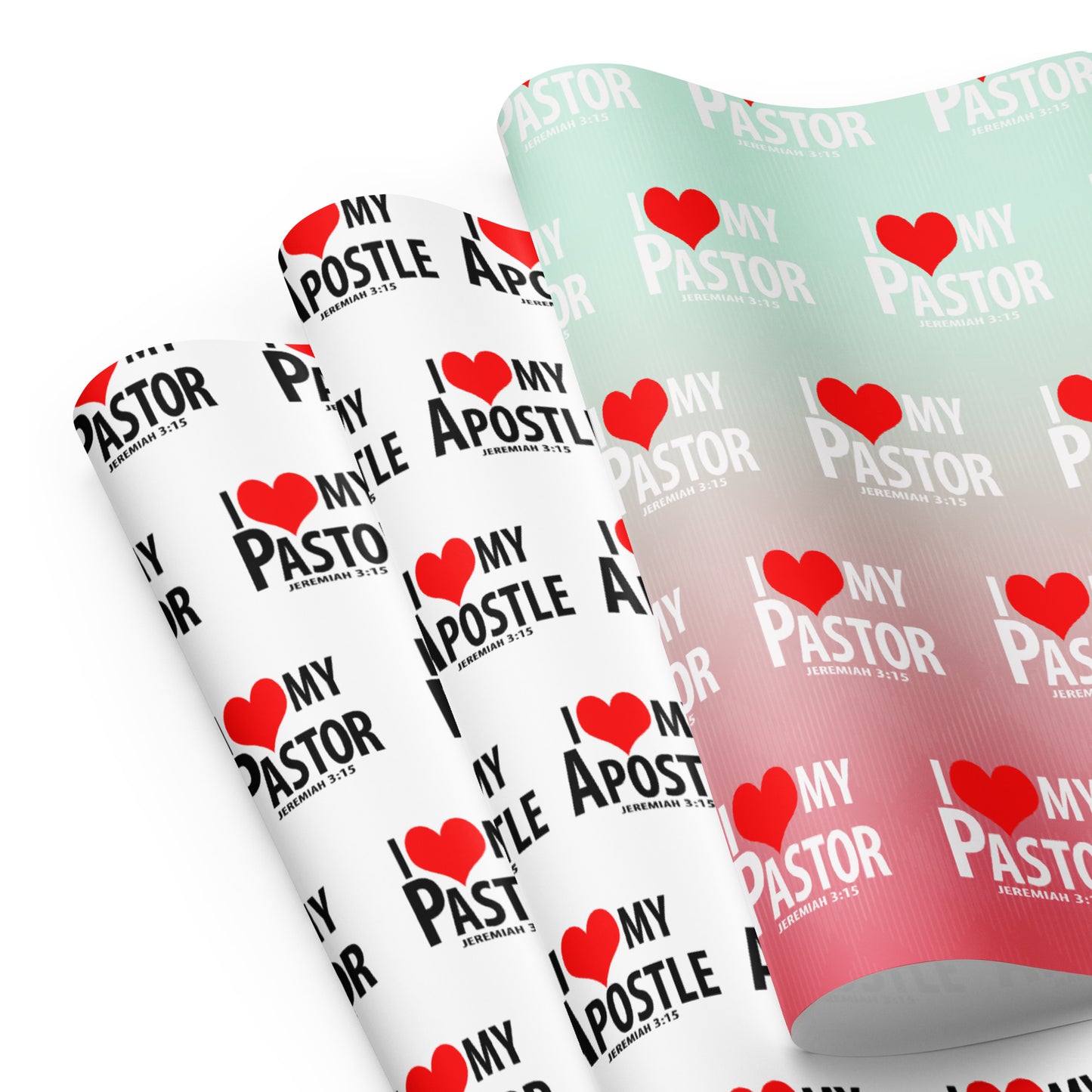 Wrapping paper sheets (I Love My Pastor)