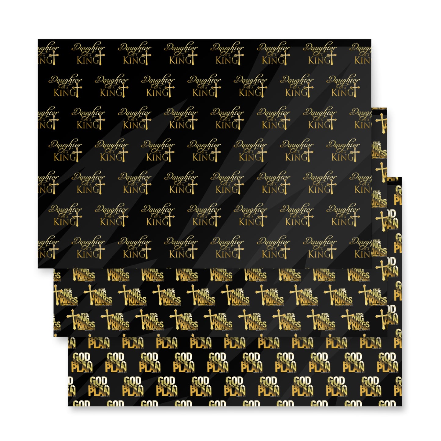 Wrapping paper sheets (God Has a plan, Daughter of a King)