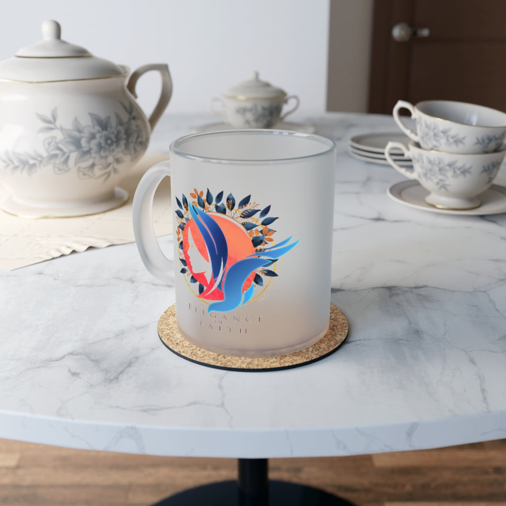 Elegance of Faith Frosted Glass Mug
