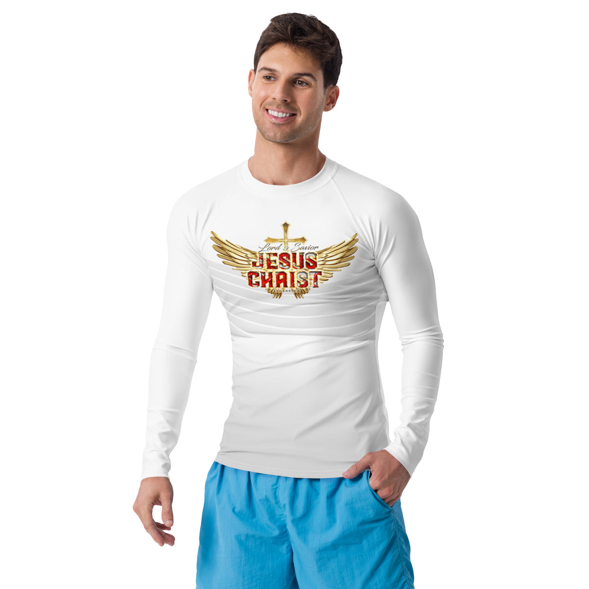 Catholic Rash Guards Jesus Christ - Men's Rash Guard – Kingdom Apparel NY