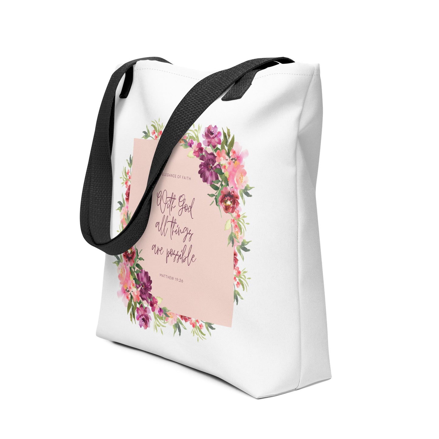Wirh God All Things Are Possible Tote bag