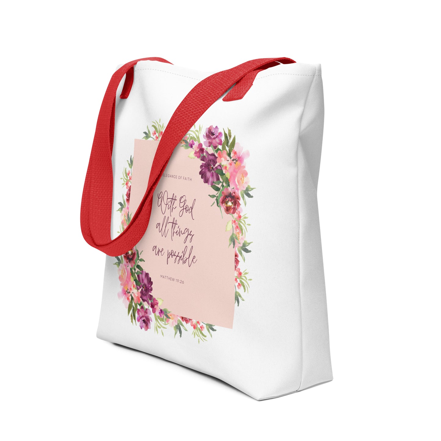 Wirh God All Things Are Possible Tote bag