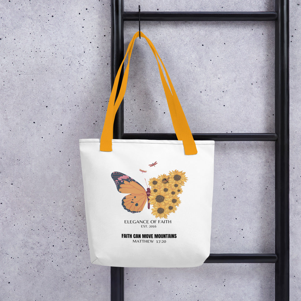 FAITH CAN MOVE MOUNTAINS Tote bag