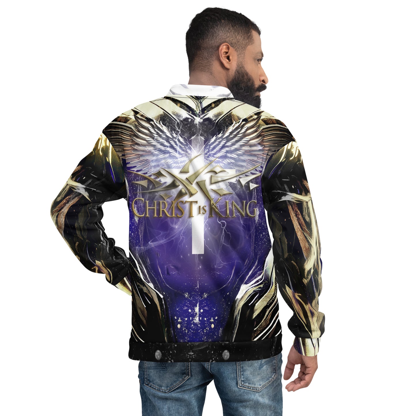 Black & White Armour of God Bomber Jacket
