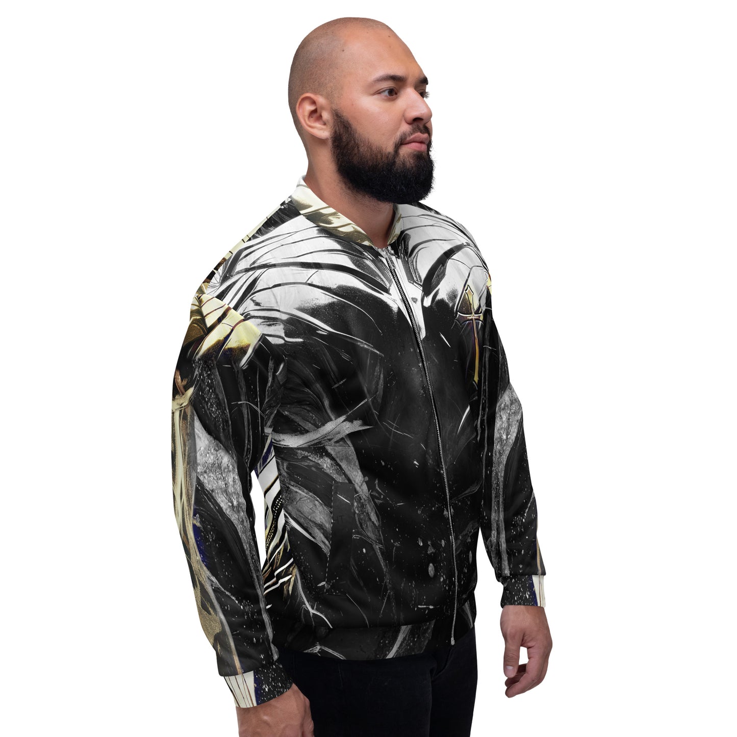 Black & White Armour of God Bomber Jacket