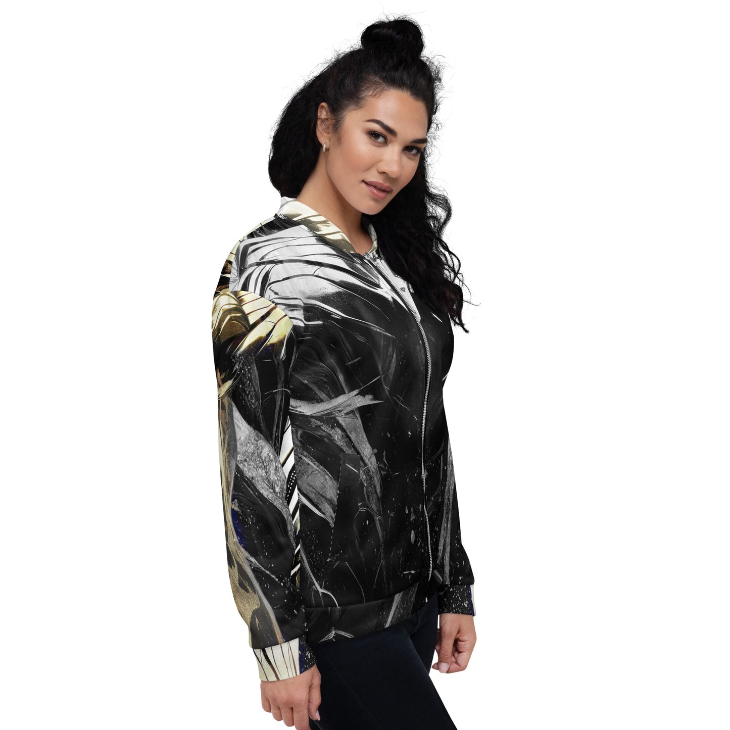 Black & White Armour of God Bomber Jacket
