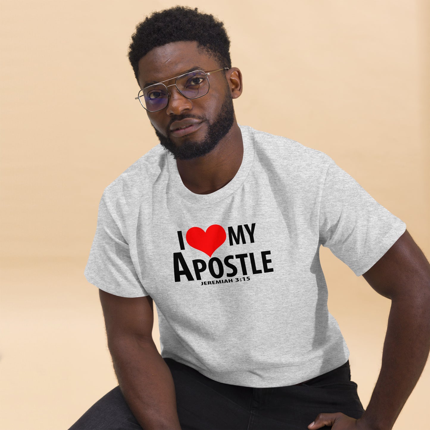 Black letter: "I Love My Apostle" Unisex classic tee