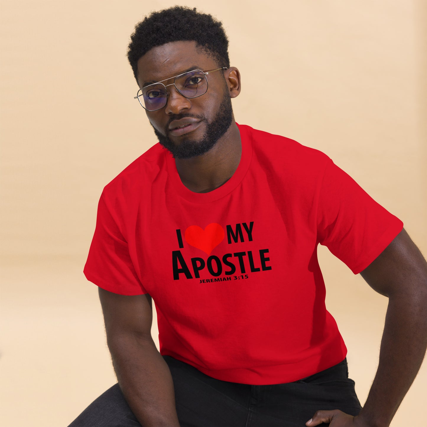 Black letter: "I Love My Apostle" Unisex classic tee