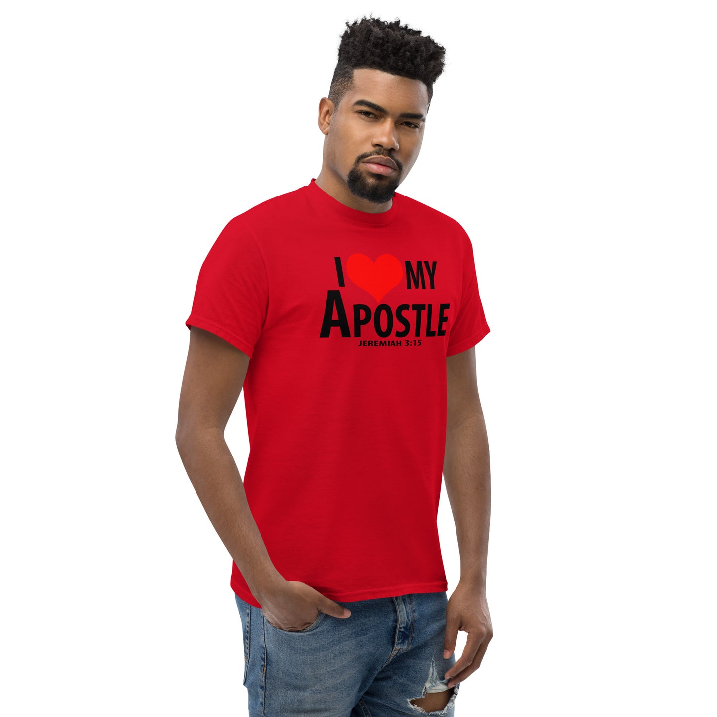 Black letter: "I Love My Apostle" Unisex classic tee