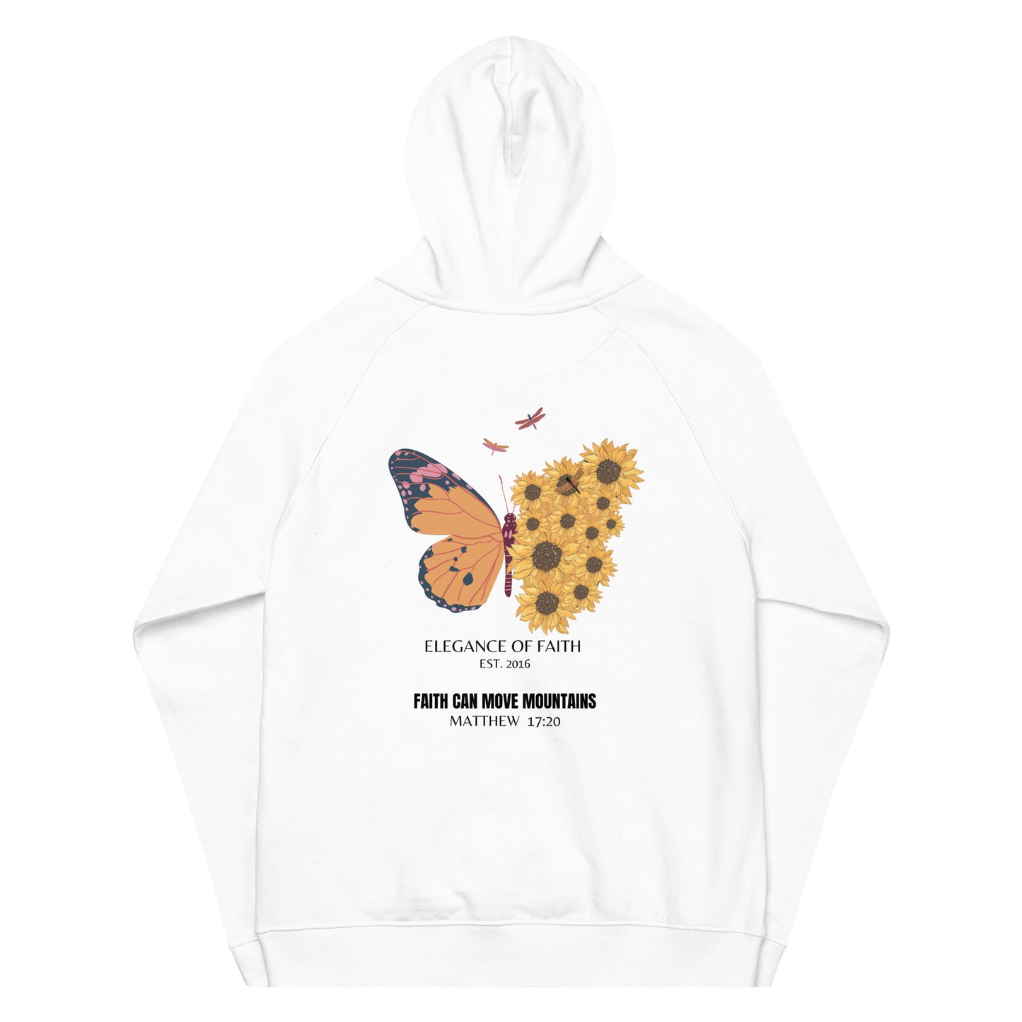 Faith Can Move Mountains eco raglan hoodie