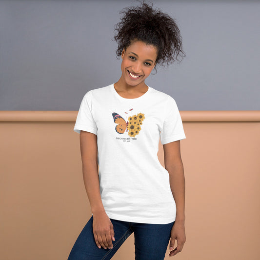 Butterfly-sunflower t-shirt