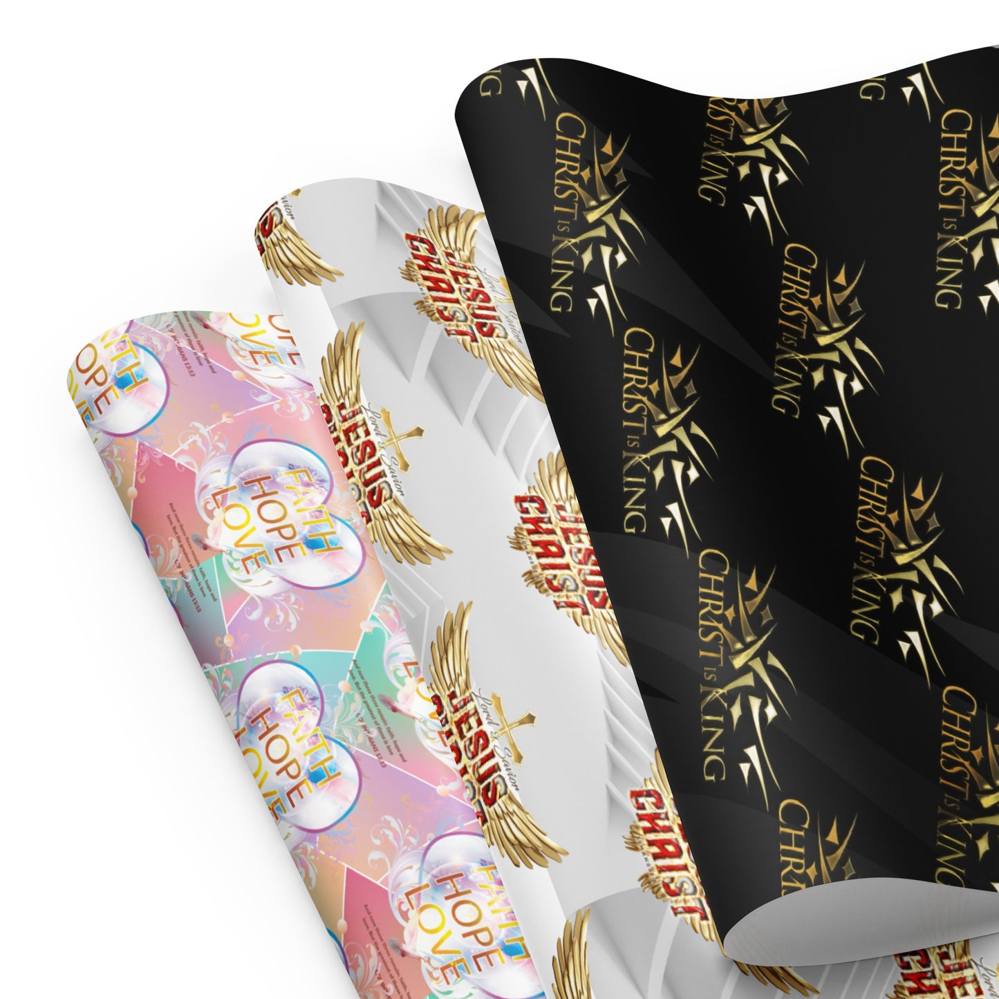 Wrapping paper sheets  (Christ is King, Faith, Hope & Love
