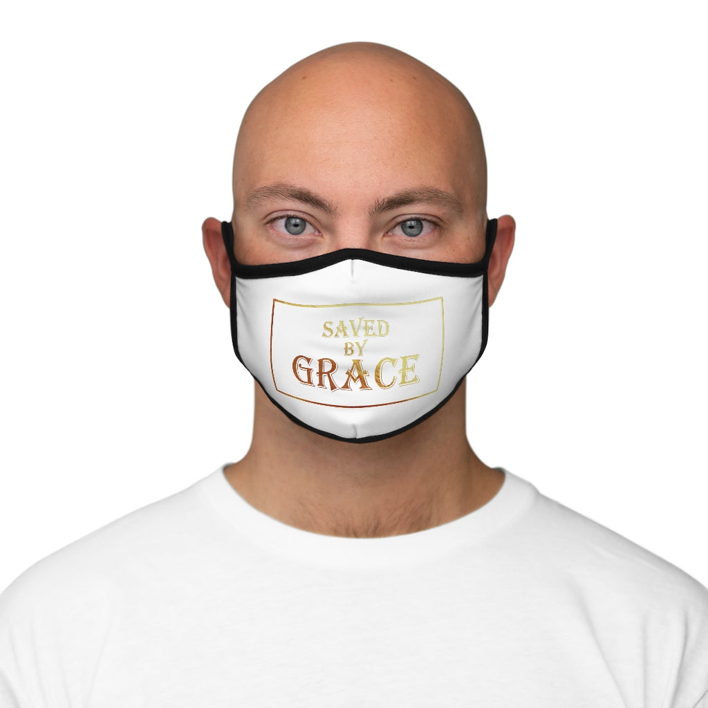 Saved By Grace Fitted Polyester Face Mask