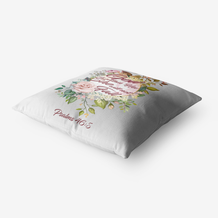 "She will not fall" Home Goods Premium Hypoallergenic Throw Pillow