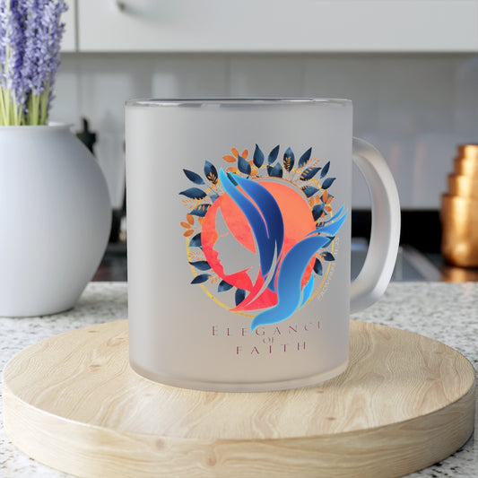 Elegance of Faith Frosted Glass Mug