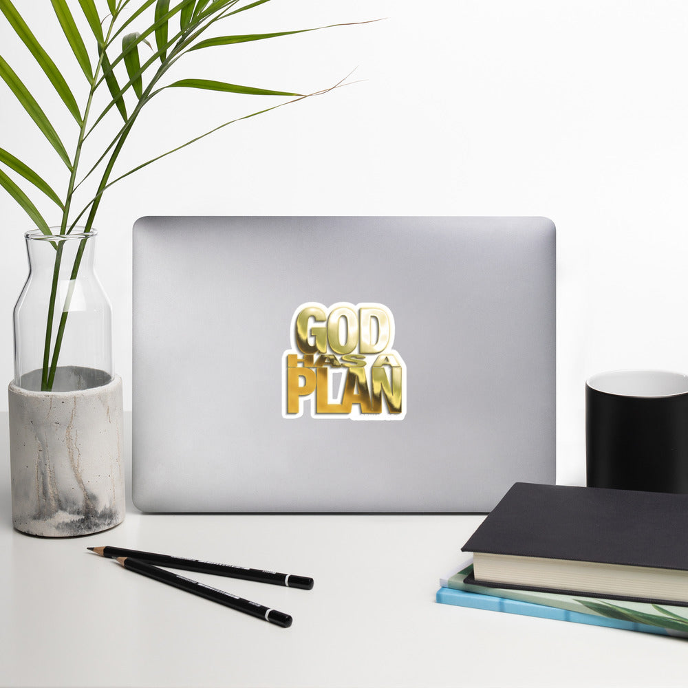 God has a plan stickers