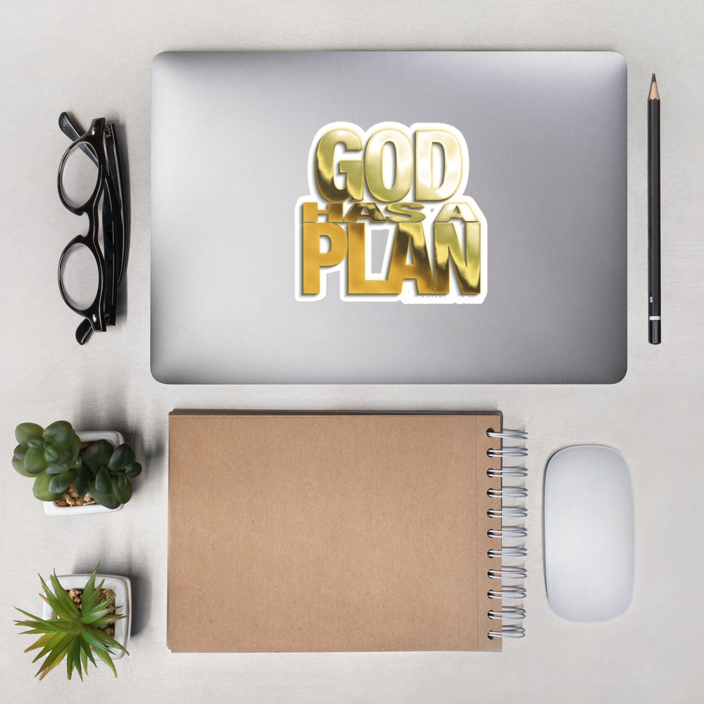God has a plan stickers