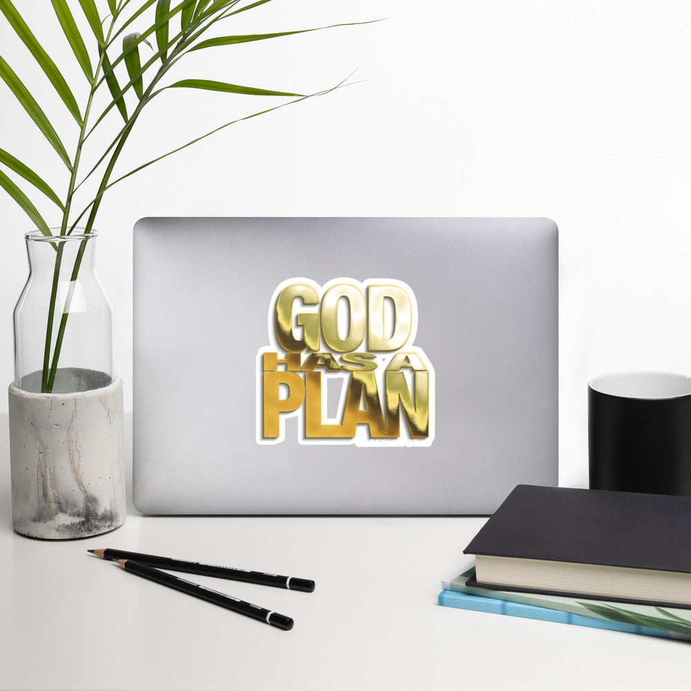 God has a plan stickers