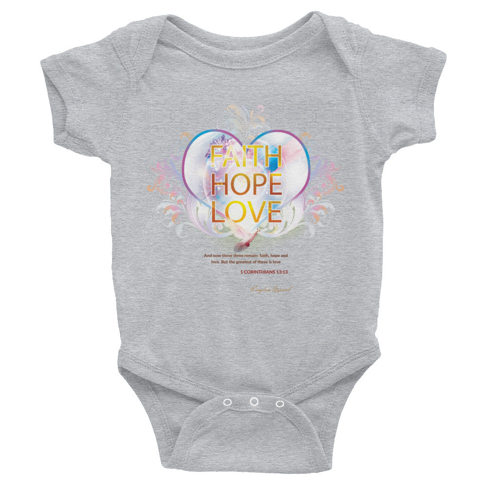 Faith Hope and Love Infant Bodysuit
